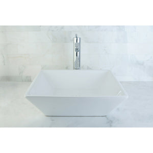 Artisan EV4256 Ceramic Square Vessel Sink, White