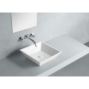 Artisan EV4256 Ceramic Square Vessel Sink, White