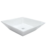 Artisan EV4256 Ceramic Square Vessel Sink, White