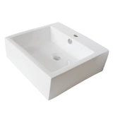 Sierra EV4319 Ceramic Square Vessel Sink, White