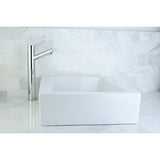 Pacifica EV4335 Ceramic Rectangular Vessel Sink, White