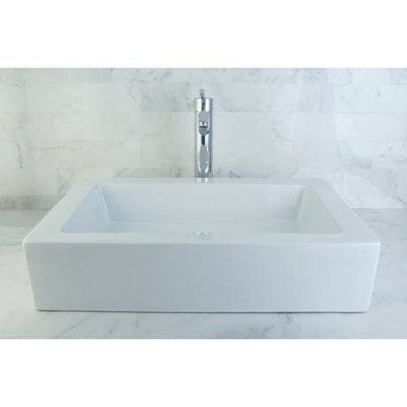 Pacifica EV4335 Ceramic Rectangular Vessel Sink, White