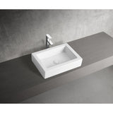 Pacifica EV4335 Ceramic Rectangular Vessel Sink, White