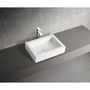 Pacifica EV4335 Ceramic Rectangular Vessel Sink, White