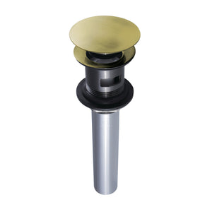 Trimscape EV6003 Brass Push Pop-Up Bathroom Sink Drain with Overflow, 22 Gauge, Antique Brass