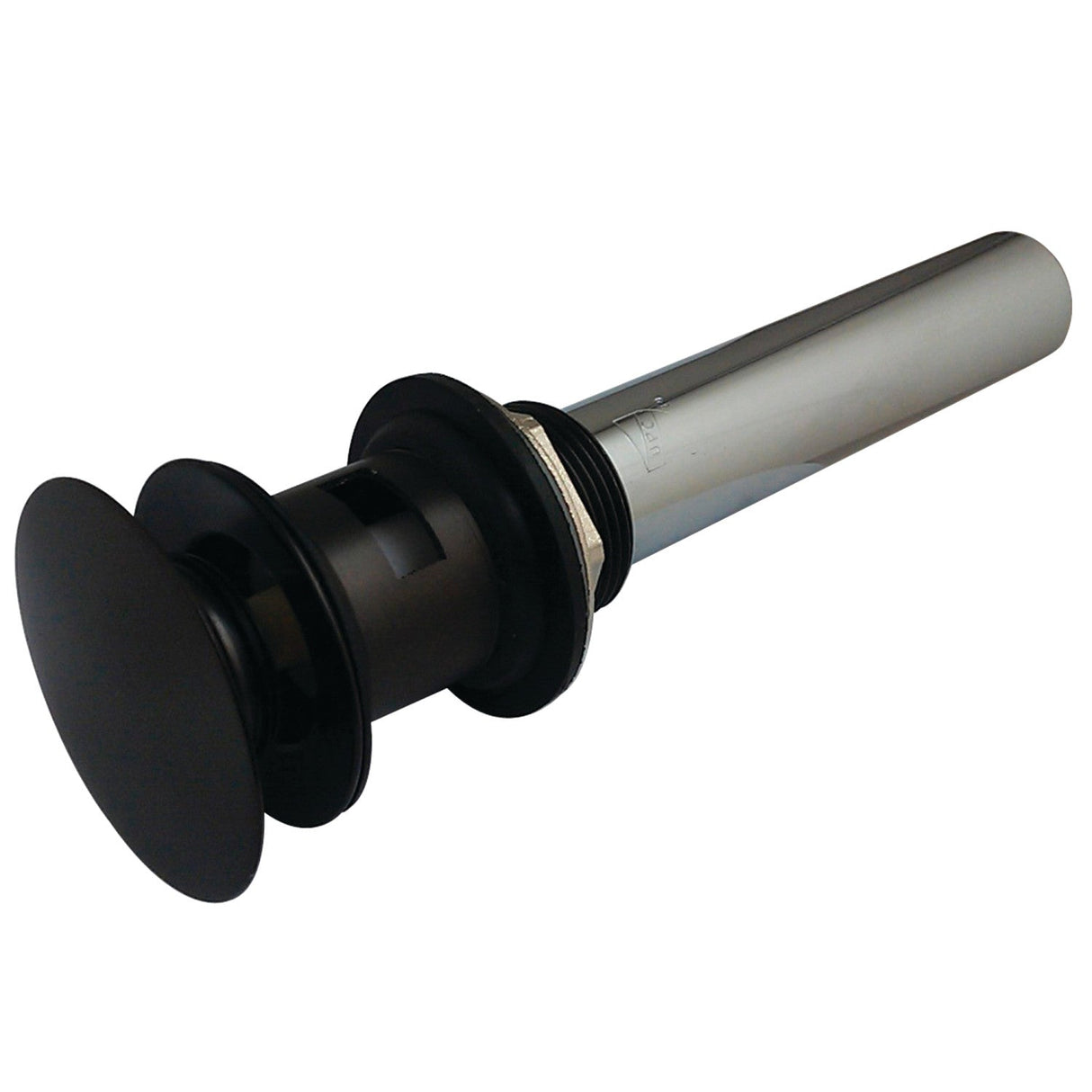 Trimscape EV6005 Brass Push Pop-Up Bathroom Sink Drain with Overflow, 22 Gauge, Oil Rubbed Bronze