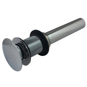 Trimscape EV7001 Brass Push Pop-Up Bathroom Sink Drain without Overflow, 22 Gauge, Polished Chrome