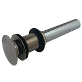 Trimscape EV7008 Brass Push Pop-Up Bathroom Sink Drain without Overflow, 22 Gauge, Brushed Nickel
