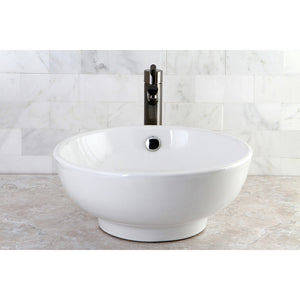 Le Country EV7048 Ceramic Round Vessel Sink, White