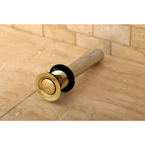 Trimscape EV8002 Brass Push Pop-Up Bathroom Sink Drain without Overflow, 22 Gauge, Polished Brass