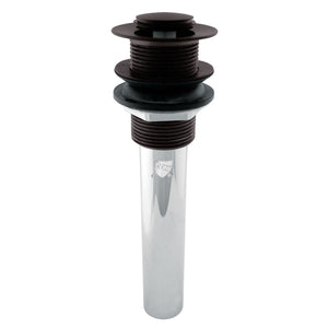 Trimscape EV8005 Brass Push Pop-Up Bathroom Sink Drain without Overflow, 22 Gauge, Oil Rubbed Bronze