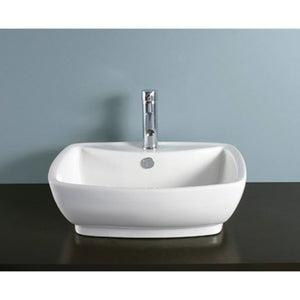 Marquis EV8145 Ceramic Rectangular Vessel Sink, White