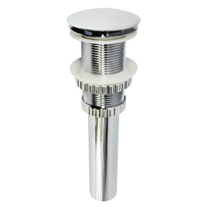 Coronel EV8211 Brass Push Pop-Up Bathroom Sink Drain, Polished Chrome