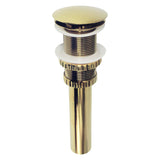 Coronel EV8212 Brass Push Pop-Up Bathroom Sink Drain, Polished Brass