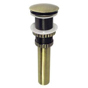 Coronel EV8213 Brass Push Pop-Up Bathroom Sink Drain, Antique Brass