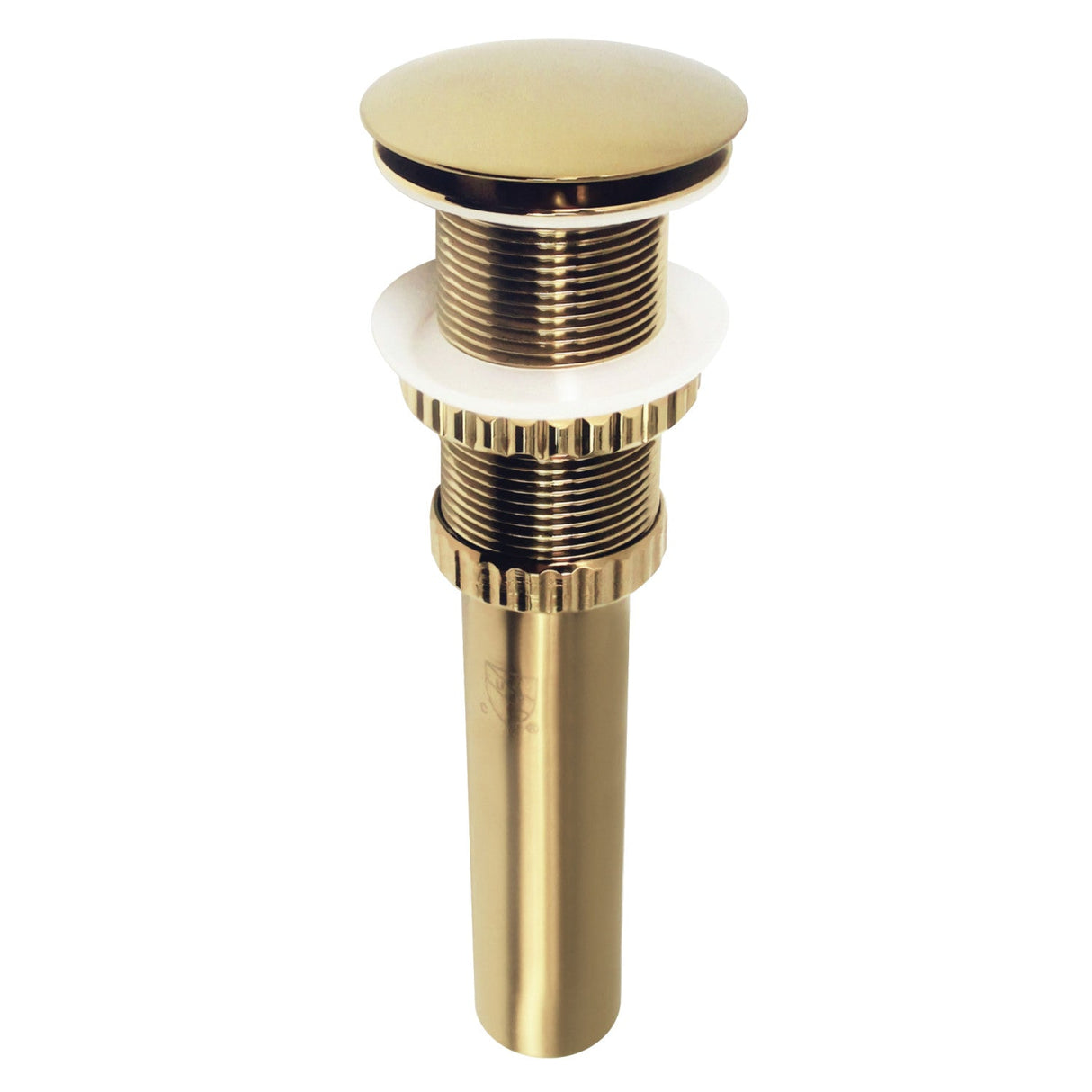 Coronel EV8217 Brass Push Pop-Up Bathroom Sink Drain, Brushed Brass