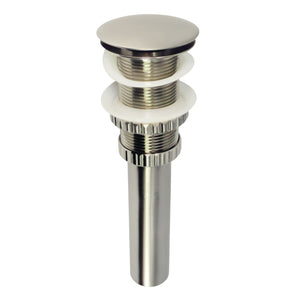 Coronel EV8218 Brass Push Pop-Up Bathroom Sink Drain, Brushed Nickel