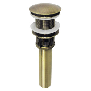 Coronet EV8313 Brass Push Pop-Up Bathroom Sink Drain, Antique Brass