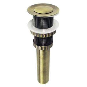 Coronet EV8413 Brass Push Pop-Up Bathroom Sink Drain, Antique Brass