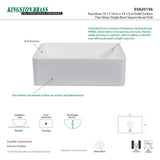 Arcticstone EVA20156 Solid Surface Rectangular Vessel Sink, Matte White