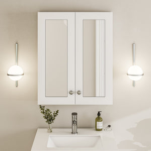 Eviva Tux 24 Inch White Wall Mount Medicine Cabinet