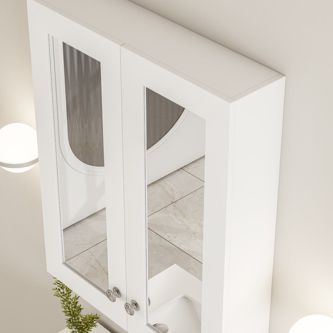 Eviva Tux 24 Inch White Wall Mount Medicine Cabinet