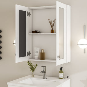 Eviva Tux 24 Inch White Wall Mount Medicine Cabinet