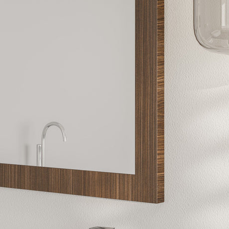 Eviva Reflection 30" x 24" Rectangular Gray Oak Wooden Framed Mirror