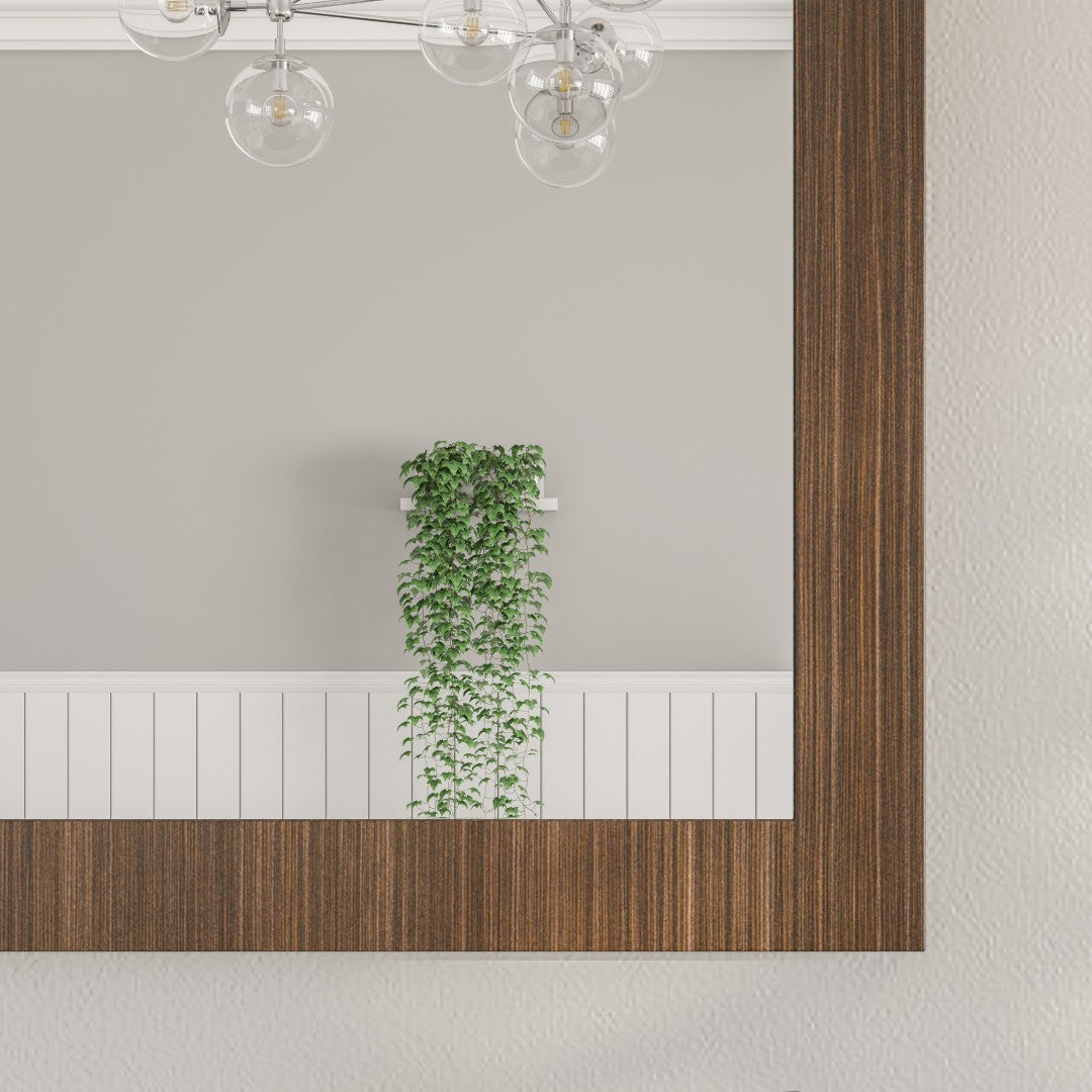 Eviva Reflection 30" x 24" Rectangular Gray Oak Wooden Framed Mirror