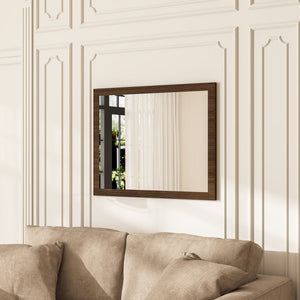 Eviva Reflection 30" x 24" Rectangular Gray Oak Wooden Framed Mirror