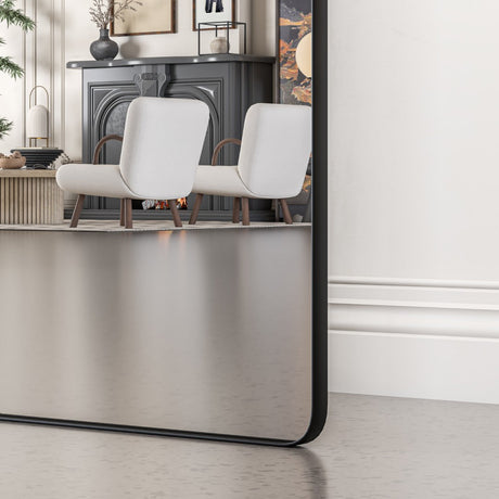 Eviva Harmony 20" x 30" Rectangular Black Metal Framed Mirror