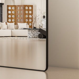 Eviva Harmony 24" x 36" Rectangular Black Metal Framed Mirror