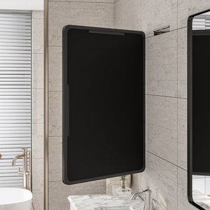 Eviva Harmony 30" x 40" Rectangular Black Metal Framed Mirror
