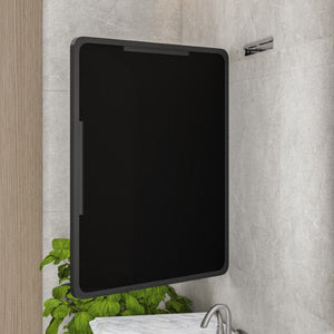 Eviva Harmony 36" x 30" Rectangular Black Metal Framed Mirror