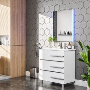 Eviva Lueza 24" x 31" Rectangular Frameless Mirror