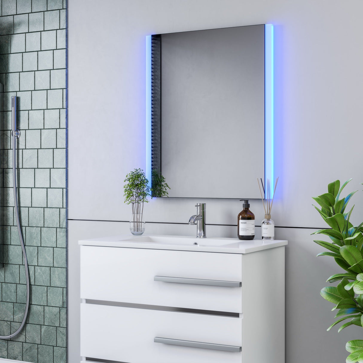 Eviva Lueza 24" x 31" Rectangular Frameless Mirror