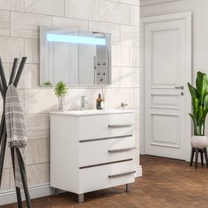 Eviva Lueza 40" x 24" Rectangular Frameless Mirror