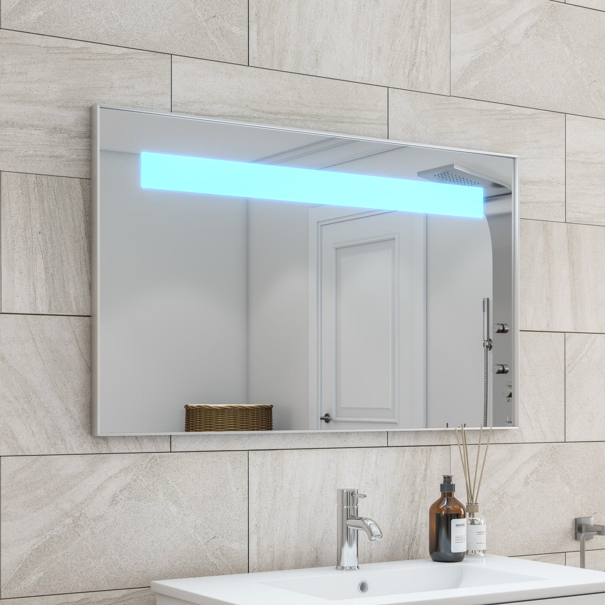 Eviva Lueza 40" x 24" Rectangular Frameless Mirror