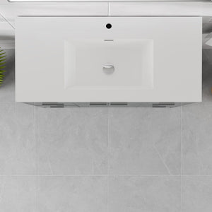 Lugano 42 in. Gray Single Sink Bath Vanity with Acrylic Top and Integrated Sink