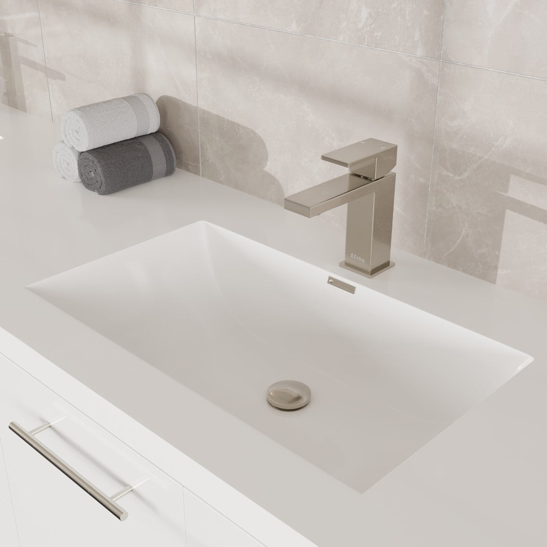 Lumina 84 in. White Wall Mount Double Sink  Bath Vanity with Acrylic Top and Integrated Sinks