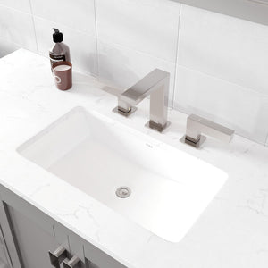 Aberdeen 96 in. Gray Double Sink  Bath Vanity with Carrara Quartz Top and Undermount Porcelain Sinks