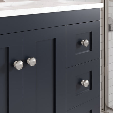 Acclaim 24 in. Dark Gray Single Sink Bath Vanity with Carrara Quartz Top and Undermount Porcelain Sink