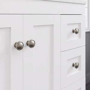 Acclaim 24 in. White Single Sink Bath Vanity with Carrara Quartz Top and Undermount Porcelain Sink