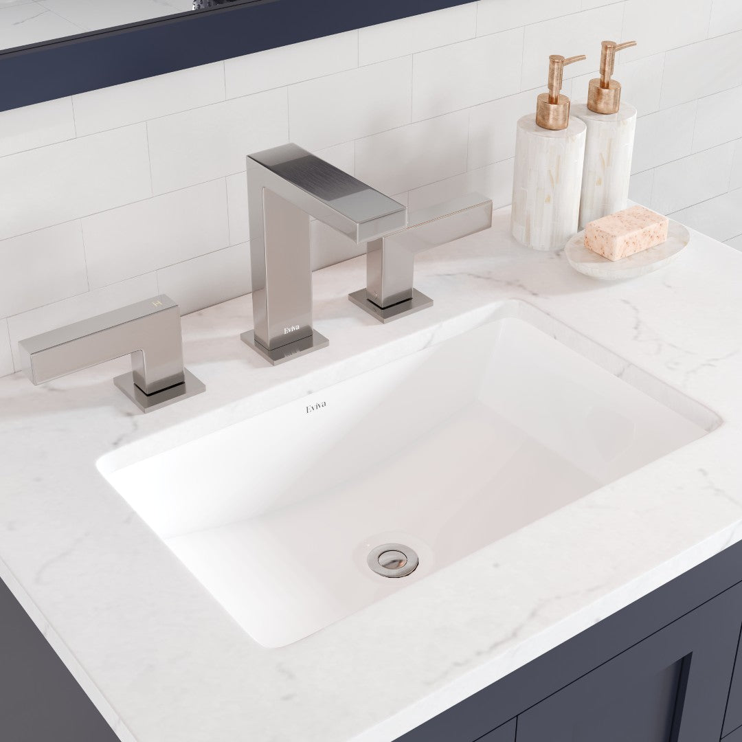 Acclaim 28 in. Dark Gray Single Sink Bath Vanity with Carrara Quartz Top and Undermount Porcelain Sink