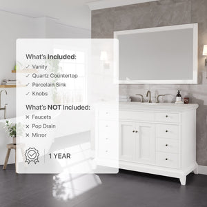 Eviva Elite 48 White Bathroom Vanity