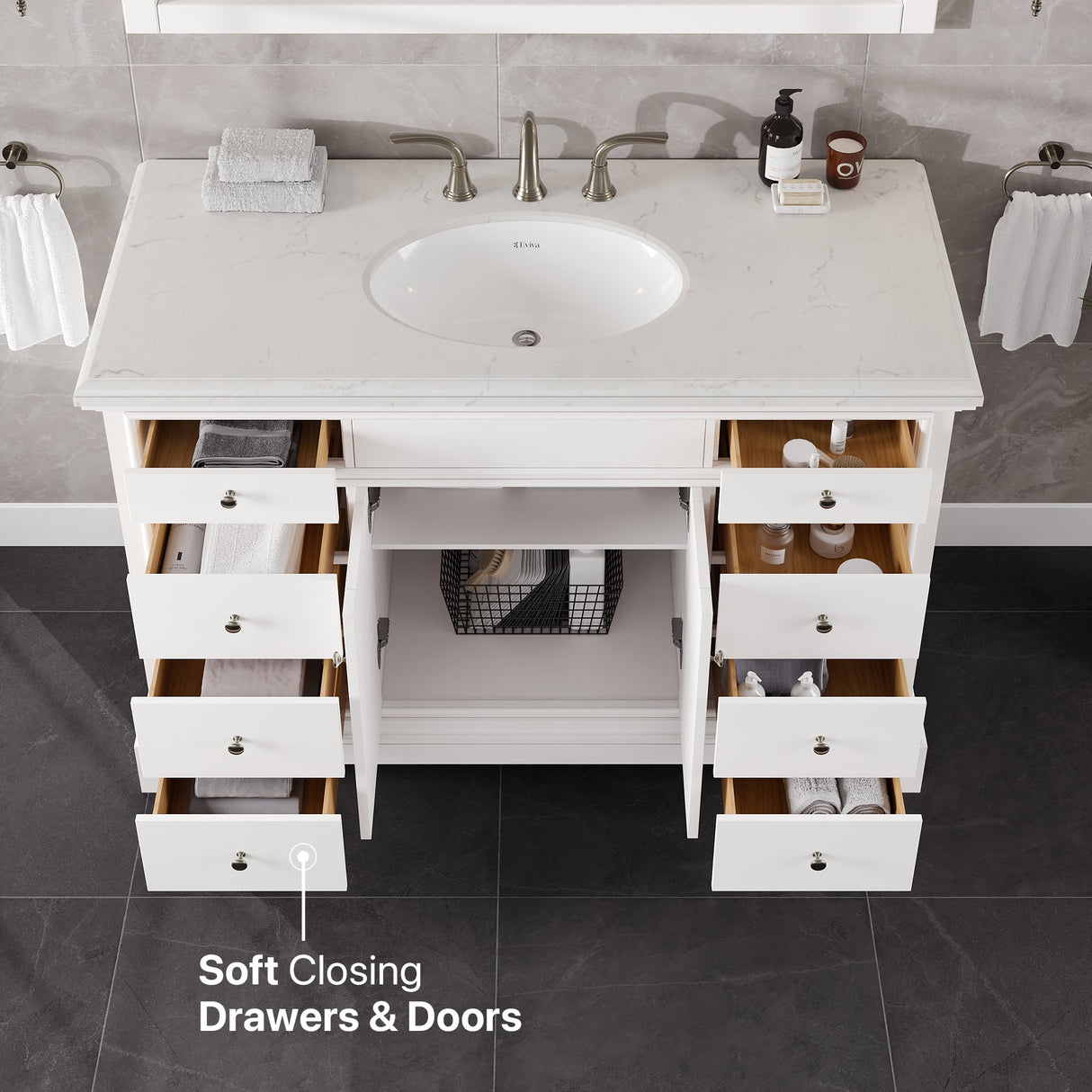 Eviva Elite 48 White Bathroom Vanity