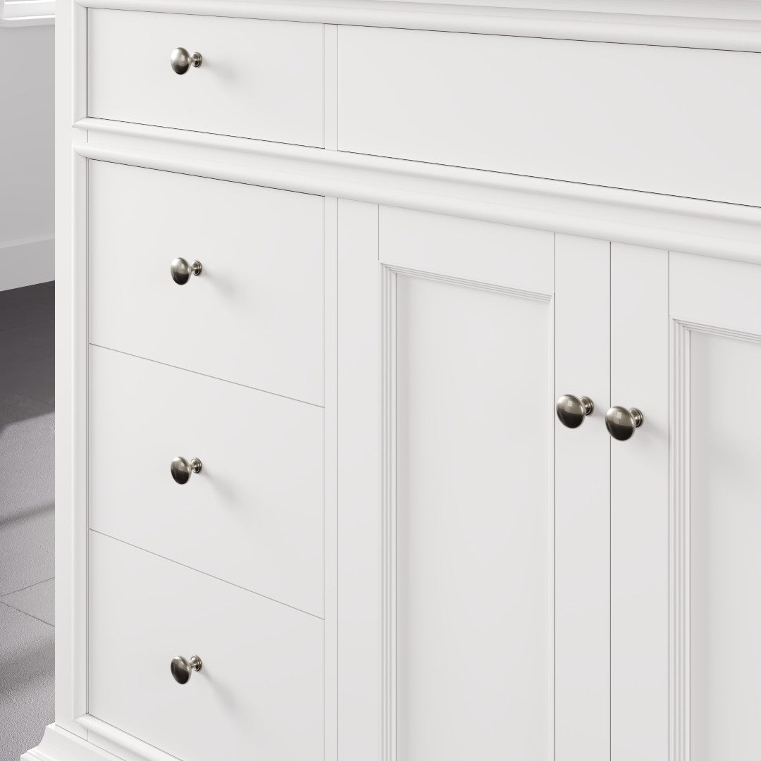 Elite Stamford 48 in. White Single Sink Bath Vanity with Carrara Quartz Top and Undermount Porcelain Sink