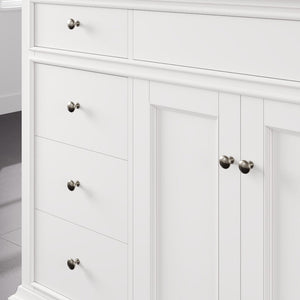 Elite Stamford 48 in. White Single Sink Bath Vanity with Carrara Quartz Top and Undermount Porcelain Sink