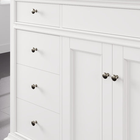 Elite Stamford 48 in. White Single Sink Bath Vanity with Carrara Quartz Top and Undermount Porcelain Sink