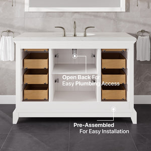 Eviva Elite 48 White Bathroom Vanity